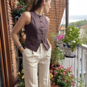 Modern Mandarin Collar Vest